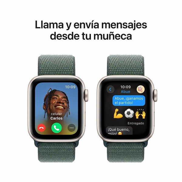 Apple watch se 40mm gps starlight aluminum sport loop lake green 4