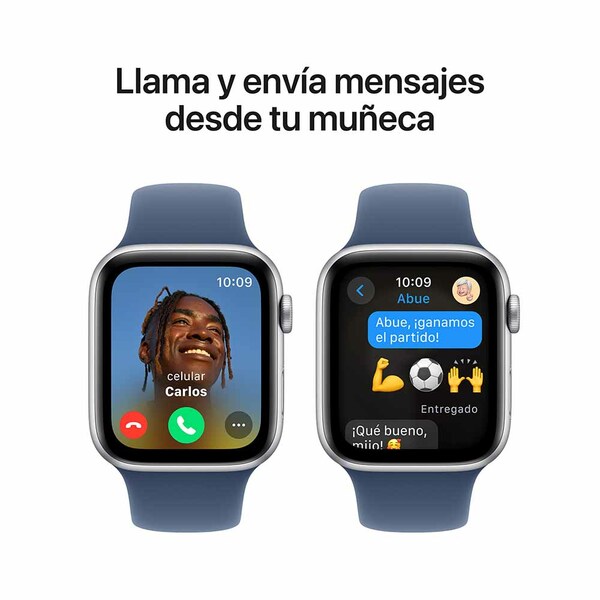 Apple watch se 44mm gps silver aluminum sport band denim 4