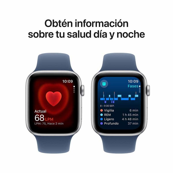 Apple watch se 44mm gps silver aluminum sport band denim 5