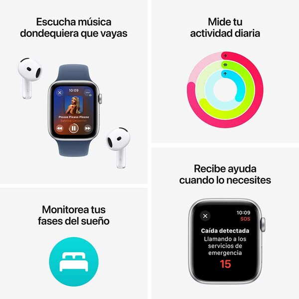 Apple watch se 44mm gps silver aluminum sport loop blue cloud 3