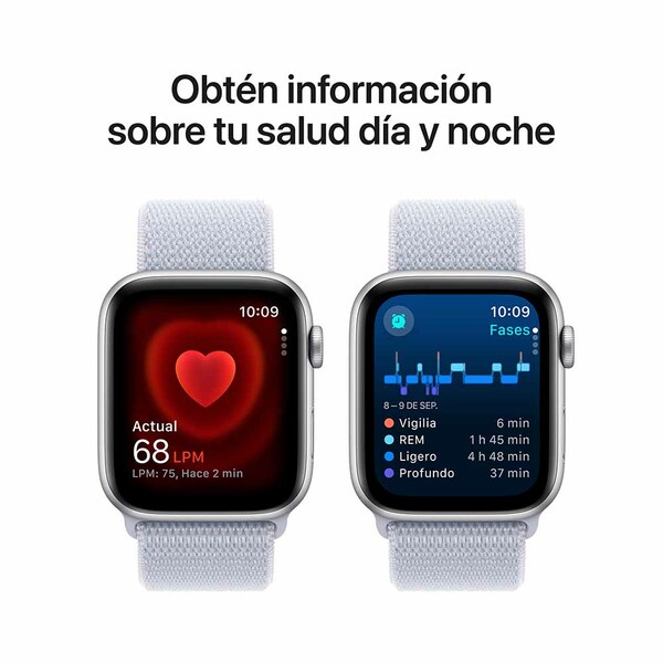 Apple watch se 44mm gps silver aluminum sport loop blue cloud 5