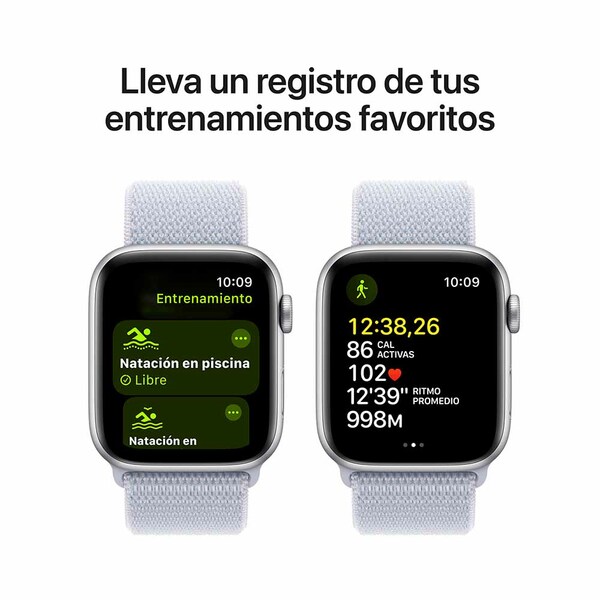 Apple watch se 44mm gps silver aluminum sport loop blue cloud 6