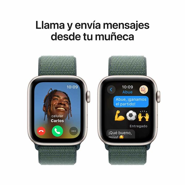 Apple watch se 44mm gps starlight aluminum sport loop lake green 4