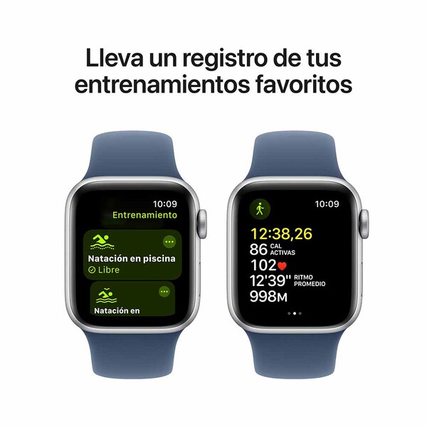 Apple watch se 40mm lte silver aluminum sport band denim 6