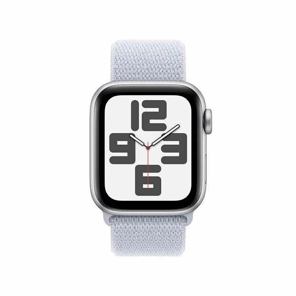 Apple watch se 40mm lte silver aluminum sport loop blue cloud 2