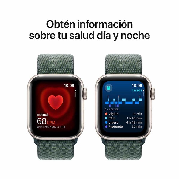 Apple watch se 40mm lte starlight aluminum sport loop lake green 5