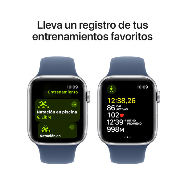 Apple watch se 44mm lte silver aluminum sport band denim 6