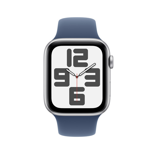 Apple watch se 44mm lte silver aluminum sport band denim 2