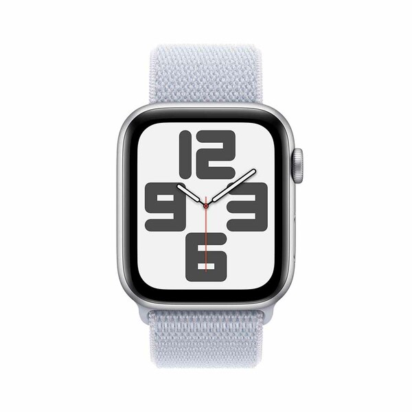 Apple watch se 44mm lte silver aluminum sport loop blue cloud 2