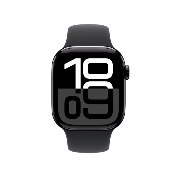 Apple watch series 10 42mm gps jet black aluminum sport band black 2