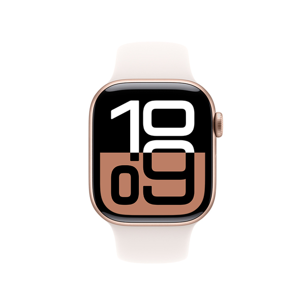 Apple watch series 10 42mm gps rose gold aluminum sport band light blush 2