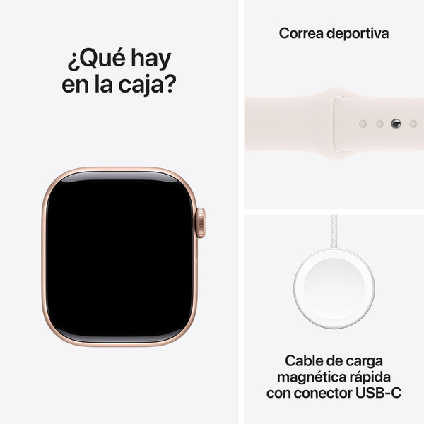 Apple watch series 10 42mm gps rose gold aluminum sport band light blush 9