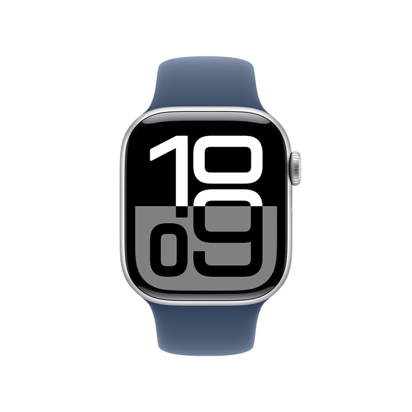 Apple watch series 10 42mm gps silver aluminum sport band denim 2