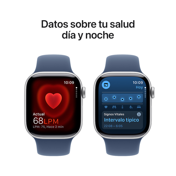 Apple watch series 10 42mm gps silver aluminum sport band denim 5
