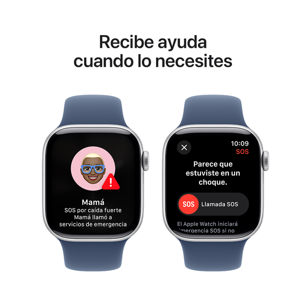 Apple watch series 10 42mm gps silver aluminum sport band denim 6