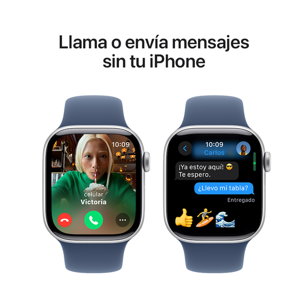 Apple watch series 10 42mm gps silver aluminum sport band denim 7