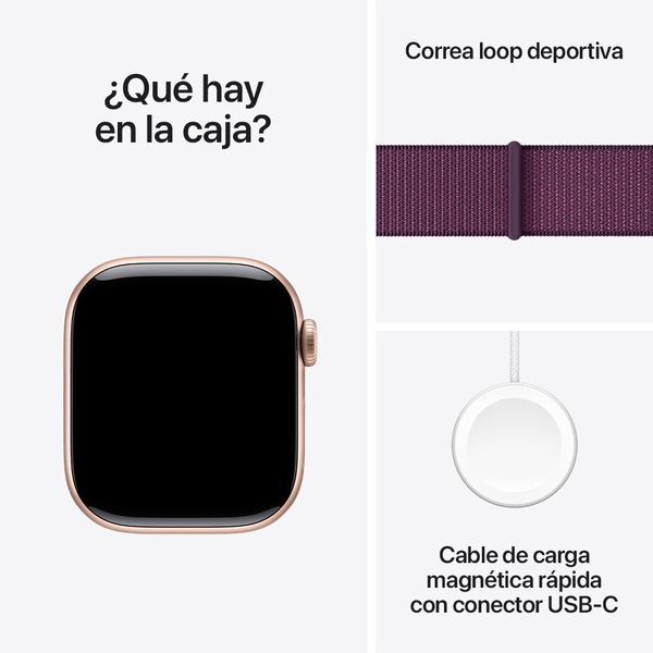 Apple watch series 10 42mm gps rose gold aluminum sport loop plum 9