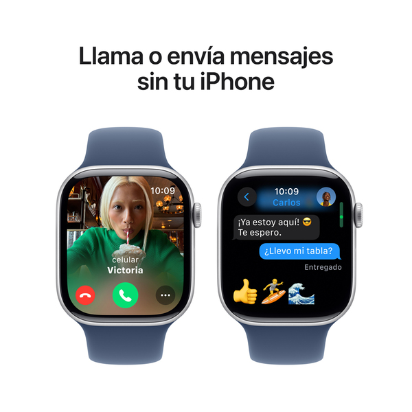 Apple watch series 10 46mm gps silver aluminum sport band denim 7