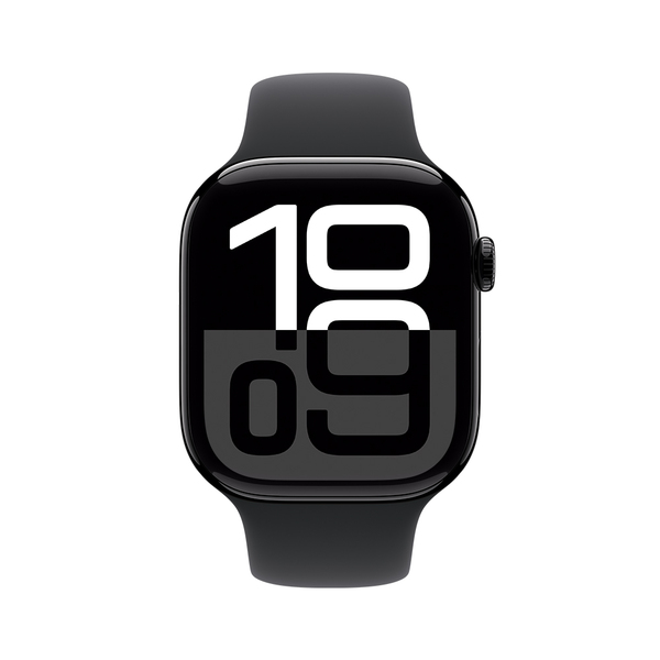Apple watch series 10 46mm gps jet black aluminum sport band black 2