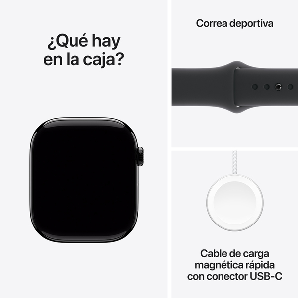 Apple watch series 10 46mm gps jet black aluminum sport band black 9