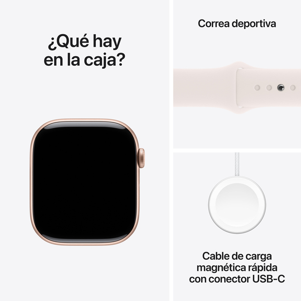 Apple watch series 10 46mm gps rose gold aluminum sport band light blush 9