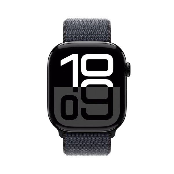 Apple watch series 10 46mm gps jet black aluminum sport loop ink 2