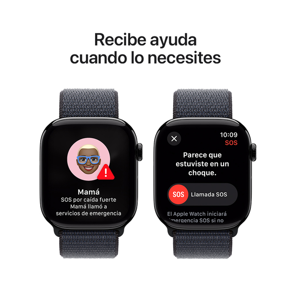 Apple watch series 10 46mm gps jet black aluminum sport loop ink 6