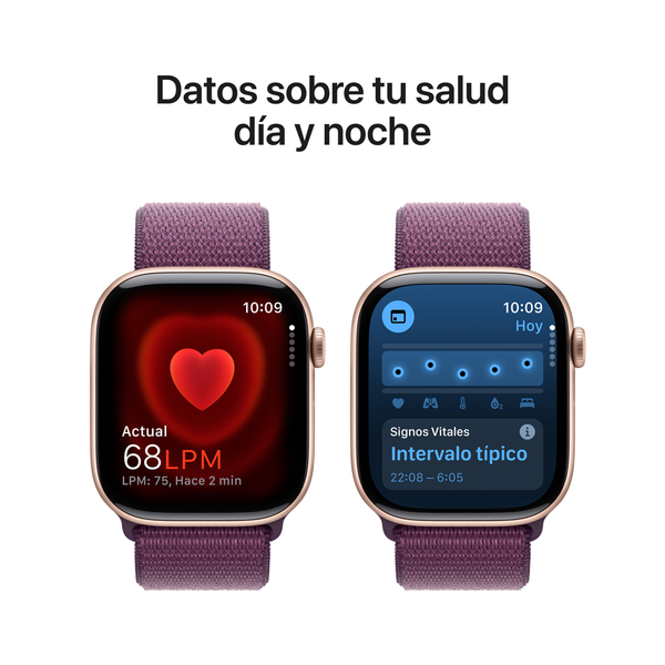 Apple watch series 10 46mm gps rose gold aluminum sport loop plum 5