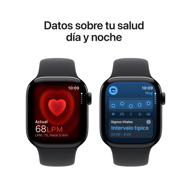 Apple watch series 10 42mm lte jet black aluminum sport band black 5