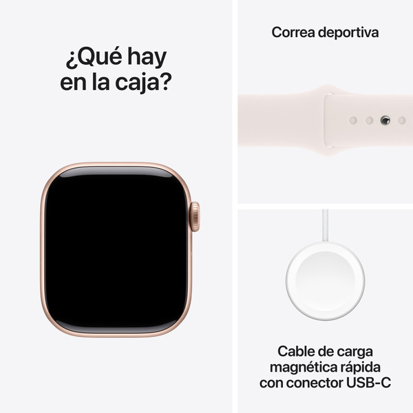 Apple watch series 10 42mm lte rose gold aluminum sport band light blush 9