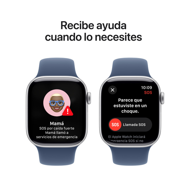 Apple watch series 10 42mm lte silver aluminum sport band denim 6