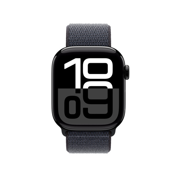 Apple watch series 10 42mm lte jet black aluminum sport loop ink 2