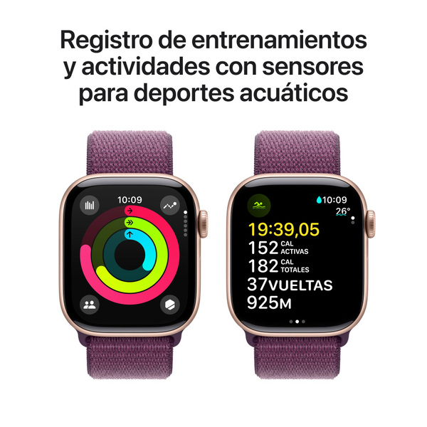 Apple watch series 10 42mm lte rose gold aluminum sport loop plum 4