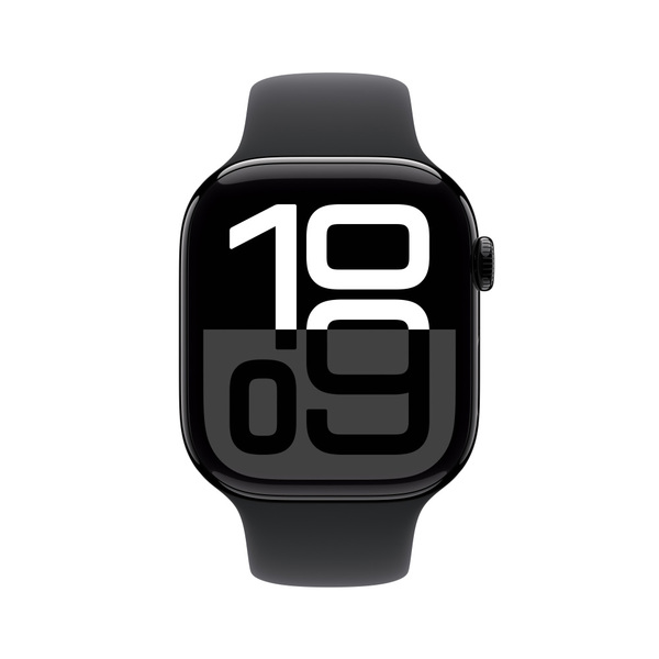 Apple watch series 10 46mm lte jet black aluminum sport band black 2