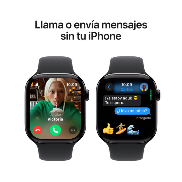Apple watch series 10 46mm lte jet black aluminum sport band black 7