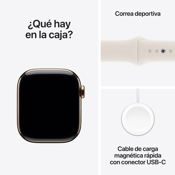 Apple watch series 10 42mm lte gold titanium sport band starlight 9