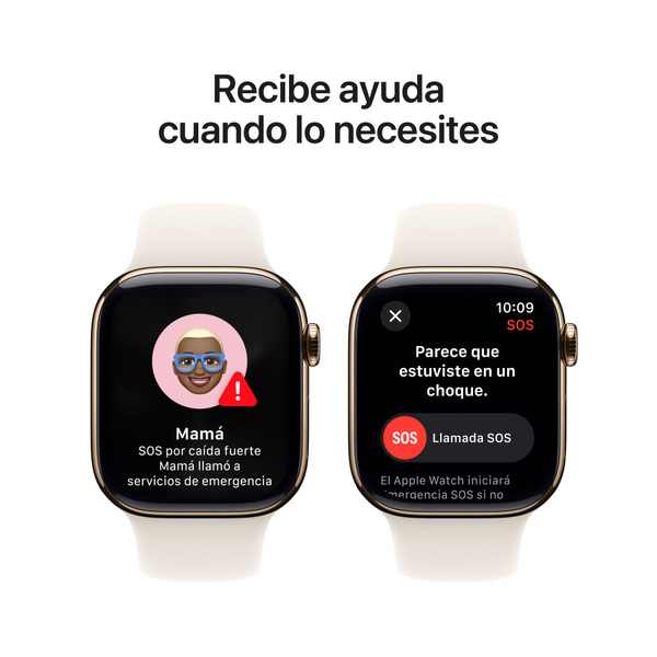 Apple watch series 10 42mm lte gold titanium sport band starlight 6