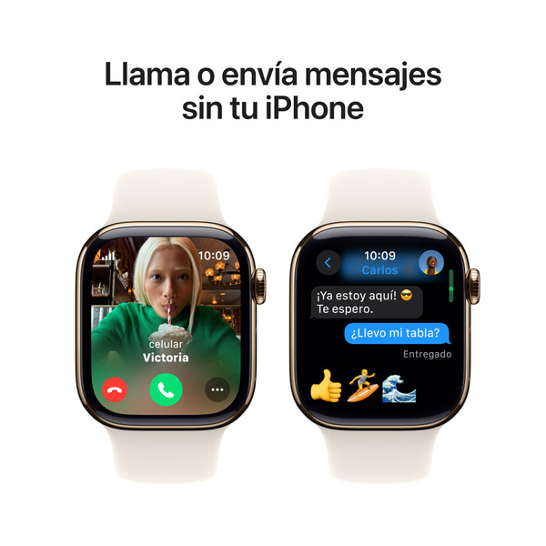 Apple watch series 10 42mm lte gold titanium sport band starlight 7