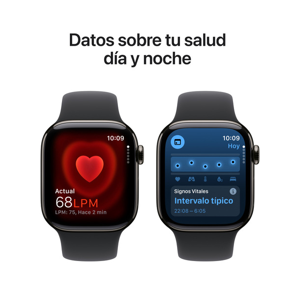 Apple watch series 10 42mm lte slate titanium sport band black 5