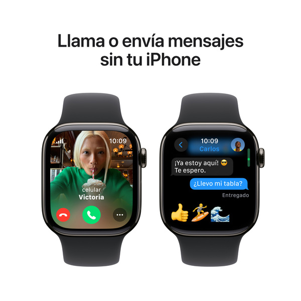 Apple watch series 10 42mm lte slate titanium sport band black 7