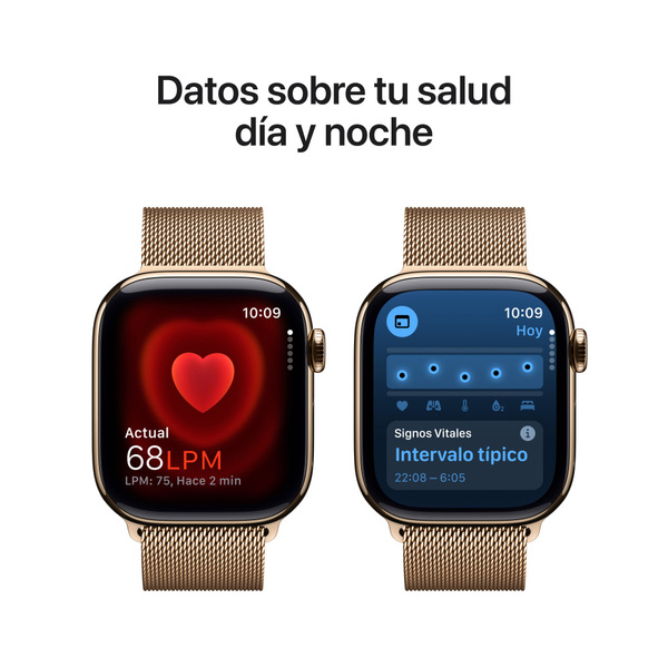 Apple watch series 10 42mm lte gold titanium milanese loop gold 5