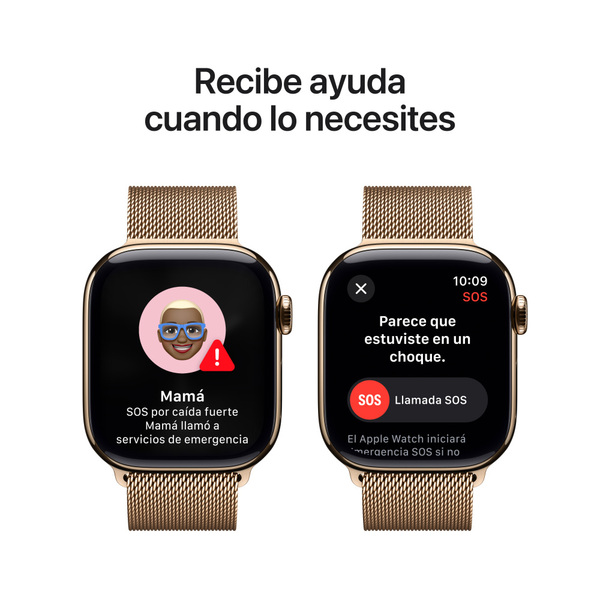 Apple watch series 10 42mm lte gold titanium milanese loop gold 6