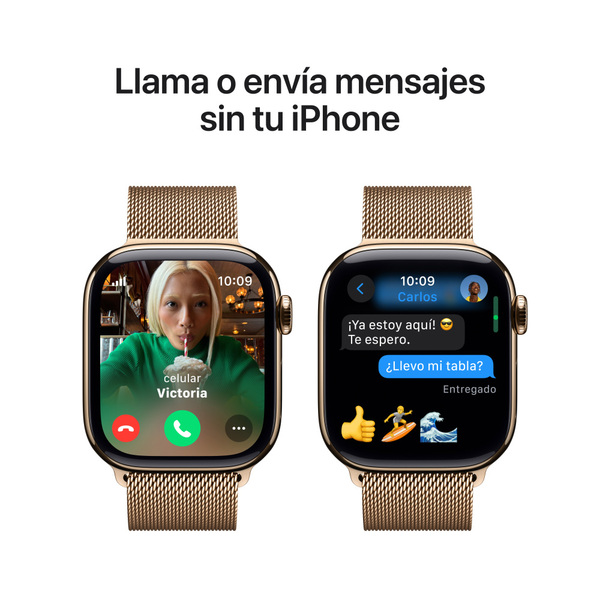 Apple watch series 10 42mm lte gold titanium milanese loop gold 7