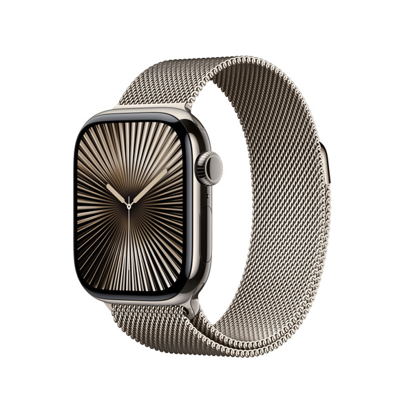 Apple watch series 10 42mm lte natural titanium milanese loop natural 1