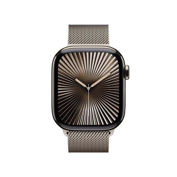 Apple watch series 10 42mm lte natural titanium milanese loop natural 2
