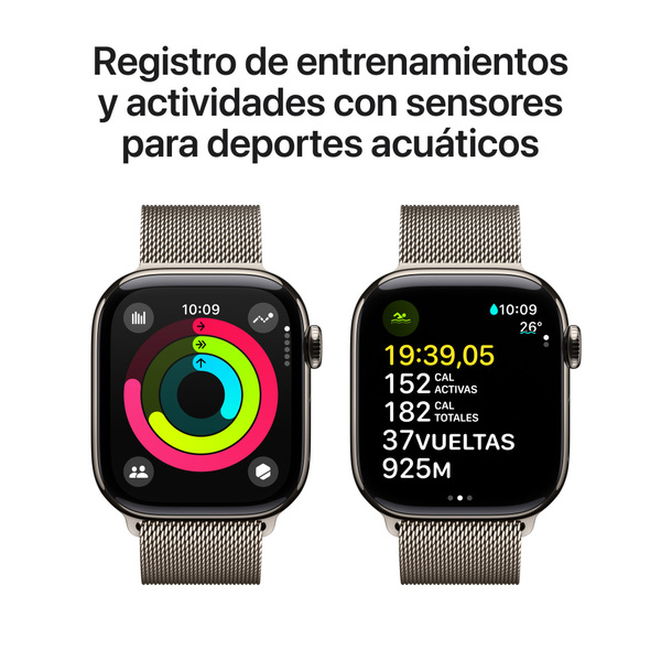 Apple watch series 10 42mm lte natural titanium milanese loop natural 4