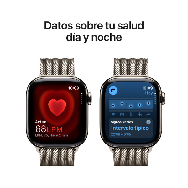 Apple watch series 10 42mm lte natural titanium milanese loop natural 5