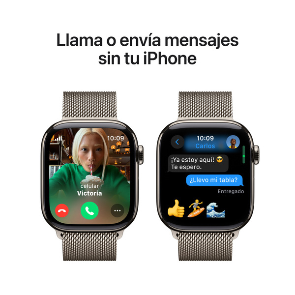 Apple watch series 10 42mm lte natural titanium milanese loop natural 7