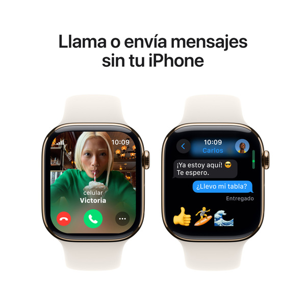 Apple watch series 10 46mm lte gold titanium sport band starlight 7
