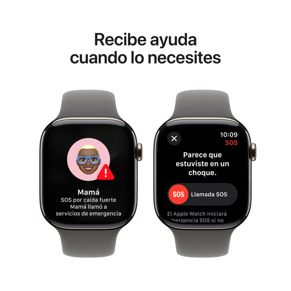Apple watch series 10 46mm lte natural titanium sport band stone gray 6
